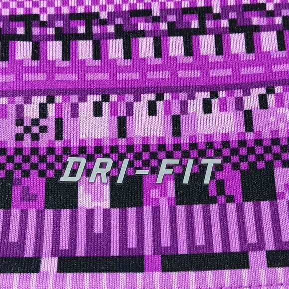 NIKE PRO-Dri-Fit Girl's Long Sleeve Side Neck 1/4 Zip Top-SIZE SMALL-Purple-Kids - Picture 7 of 14